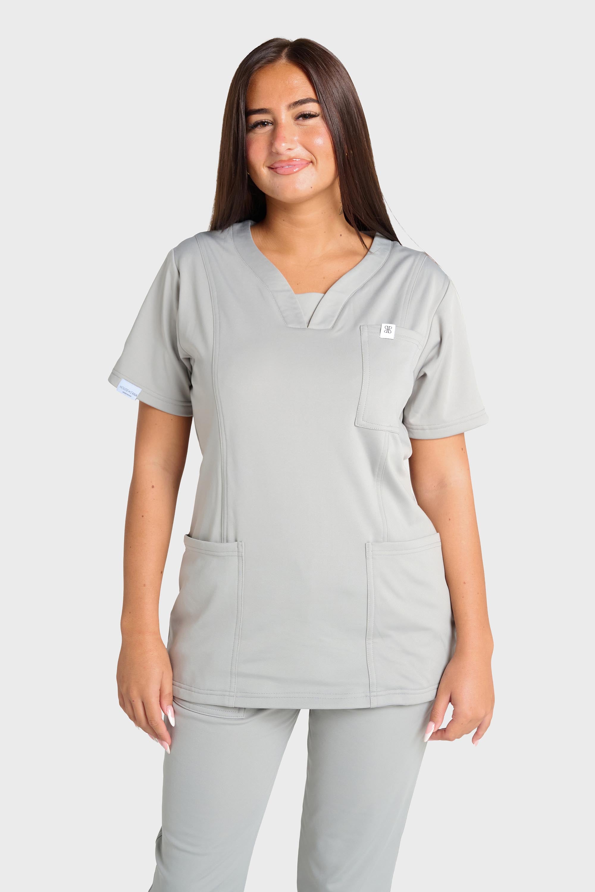 Natasha Ultimate Comfort Fleece-Lined Scrub Top