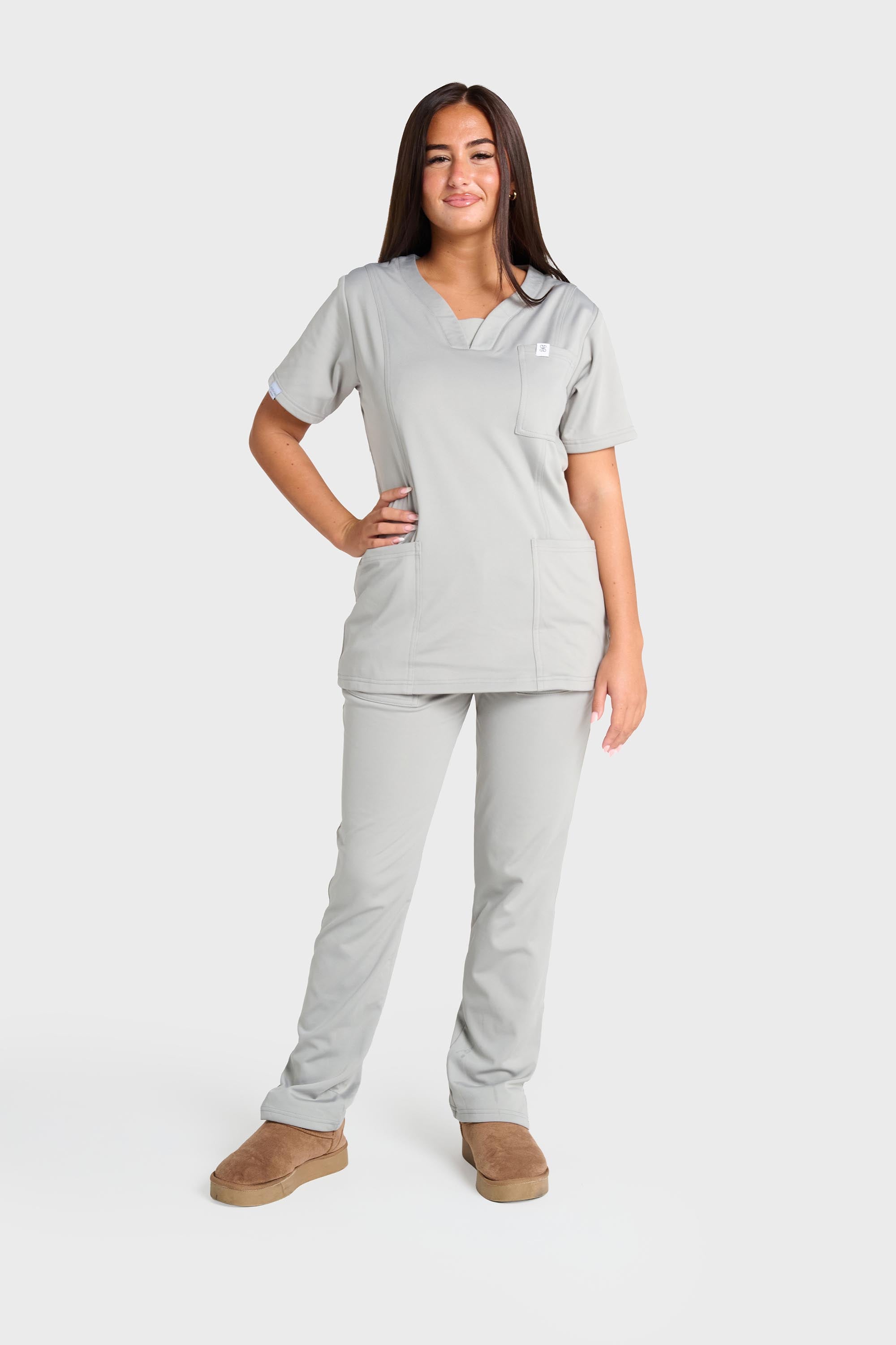 Natasha Ultimate Comfort Fleece-Lined Scrub Top