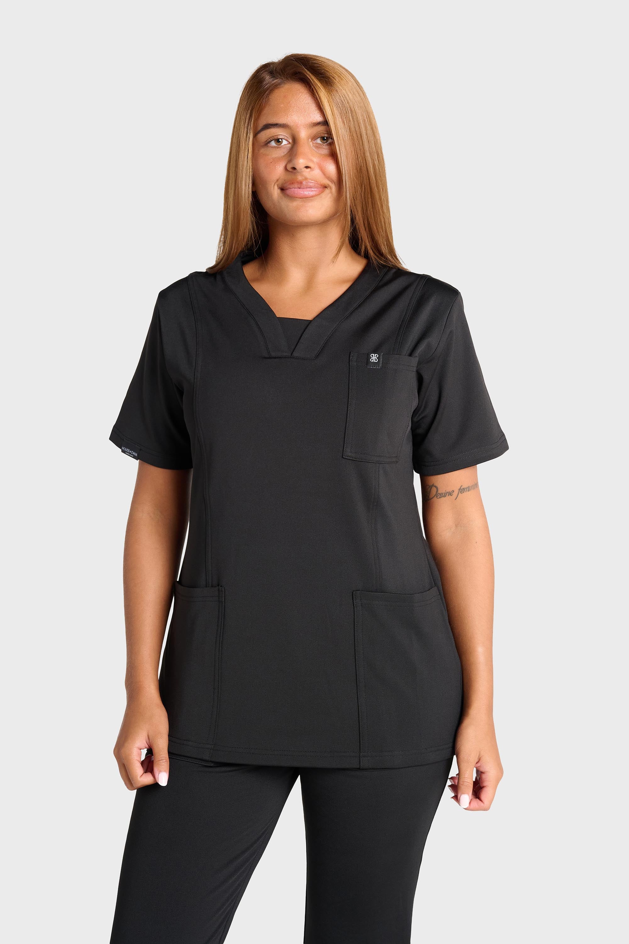 Natasha Ultimate Comfort Fleece-Lined Scrub Top