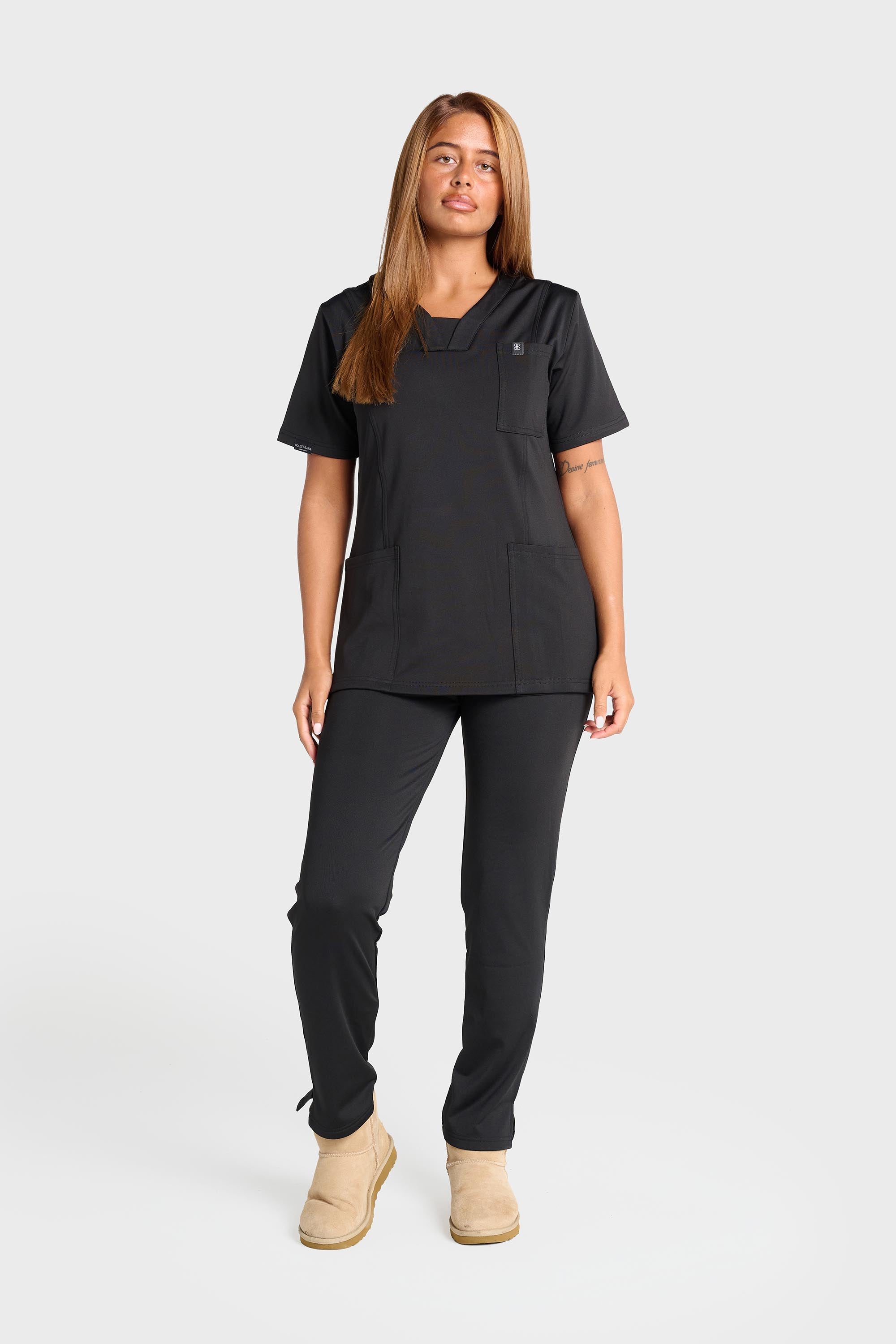 Natasha Ultimate Comfort Fleece-Lined Scrub Top
