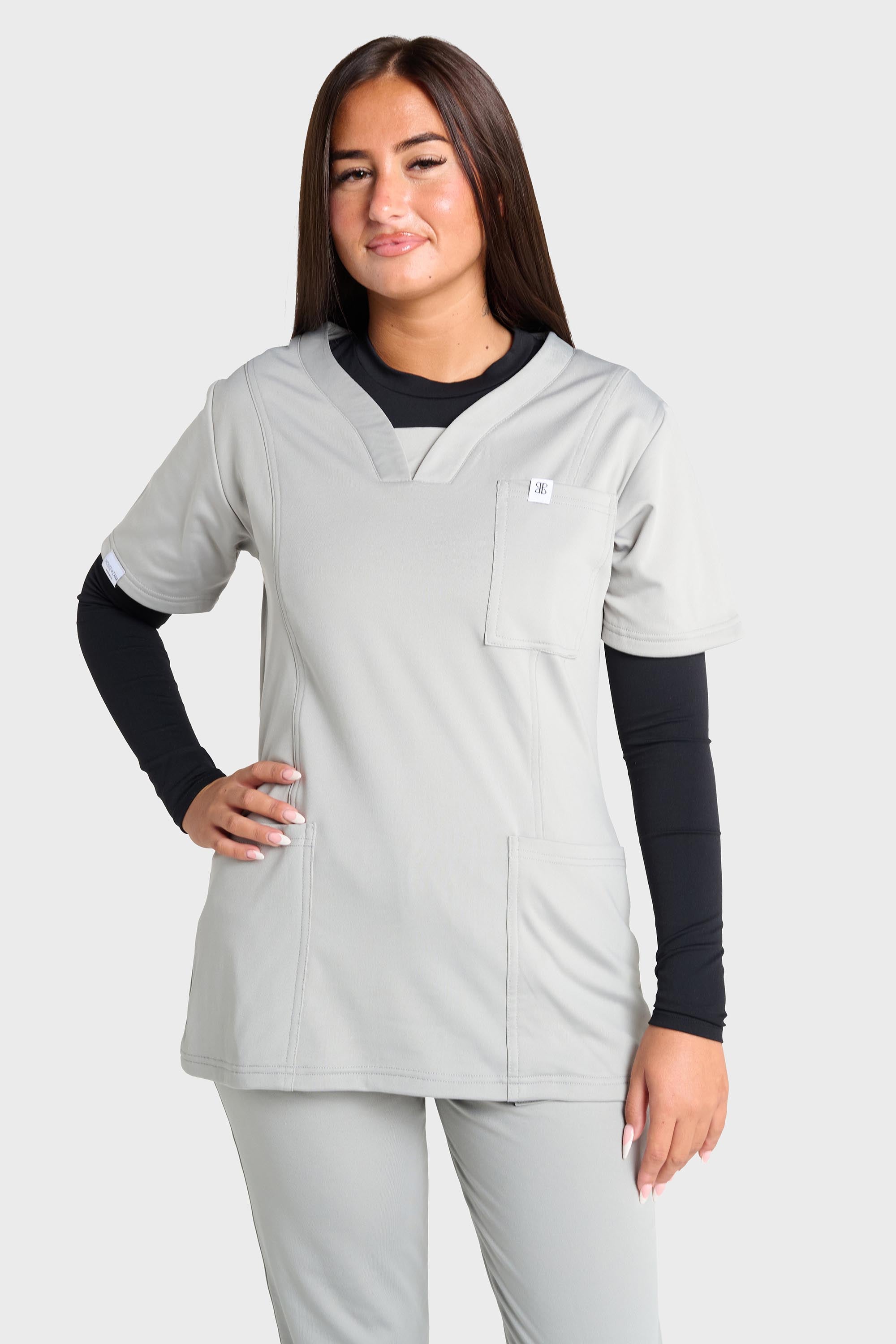 Natasha Ultimate Comfort Fleece-Lined Scrub Top