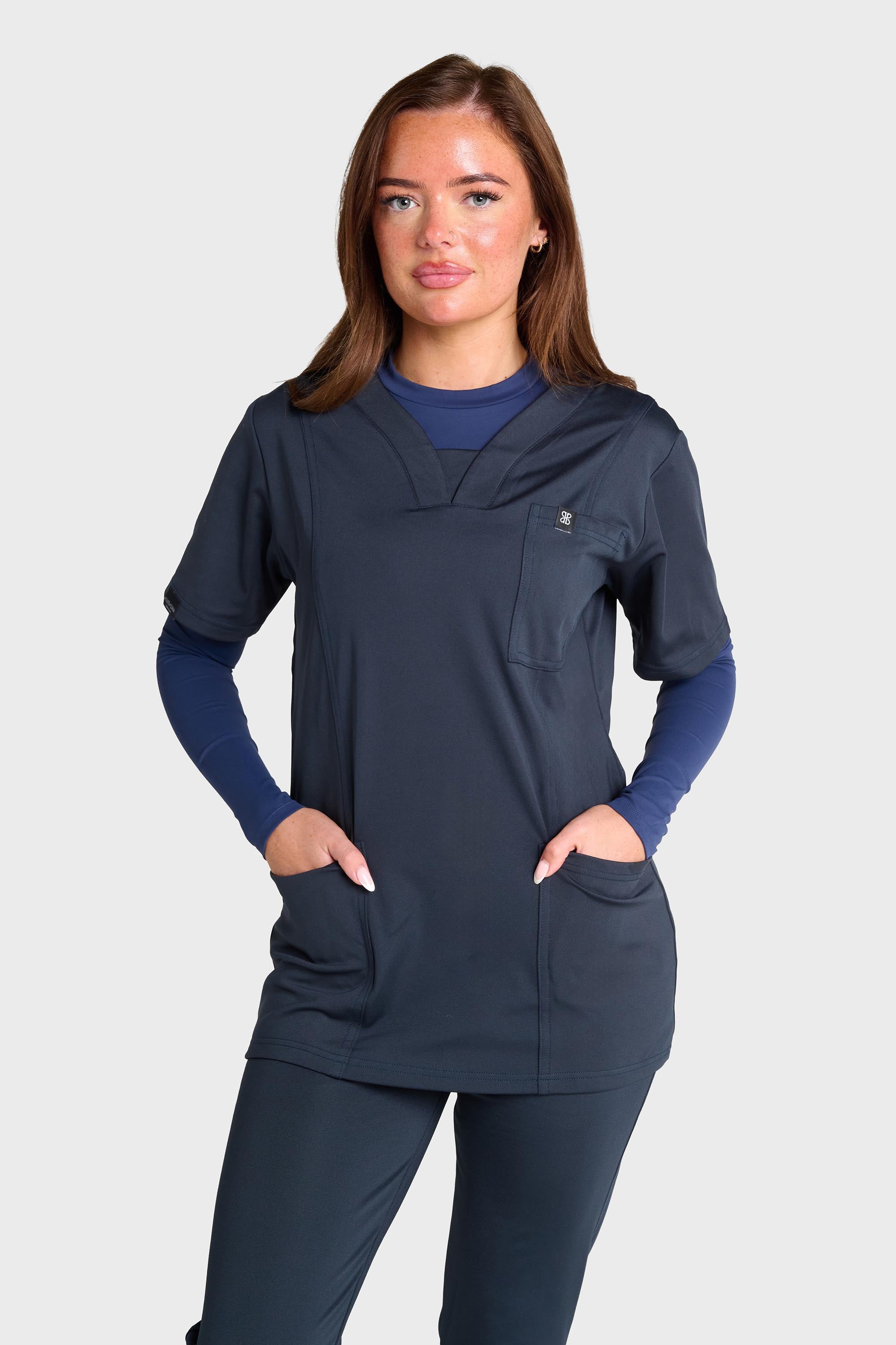 Natasha Ultimate Comfort Fleece-Lined Scrub Top