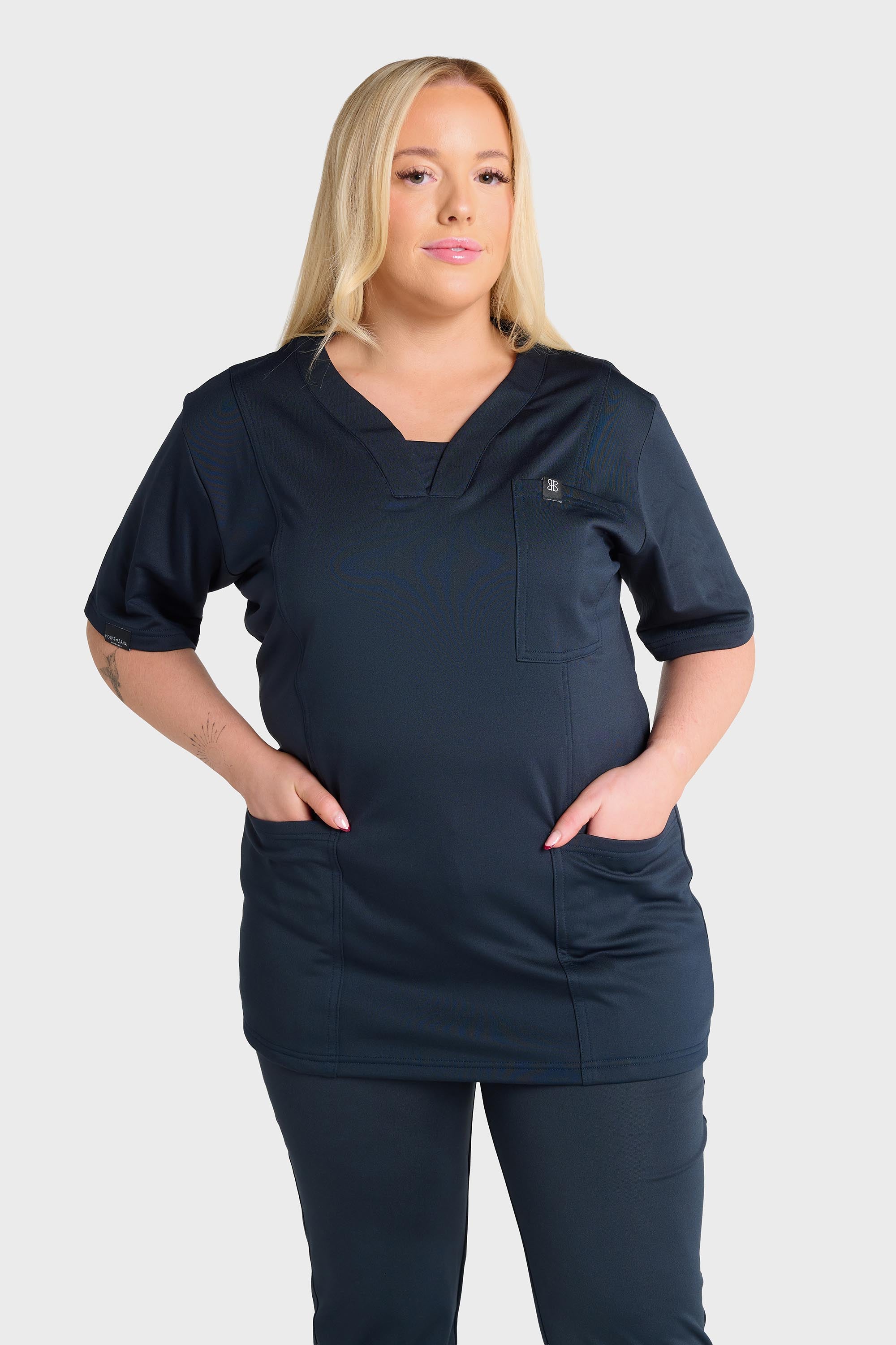 Natasha Ultimate Comfort Fleece-Lined Scrub Top