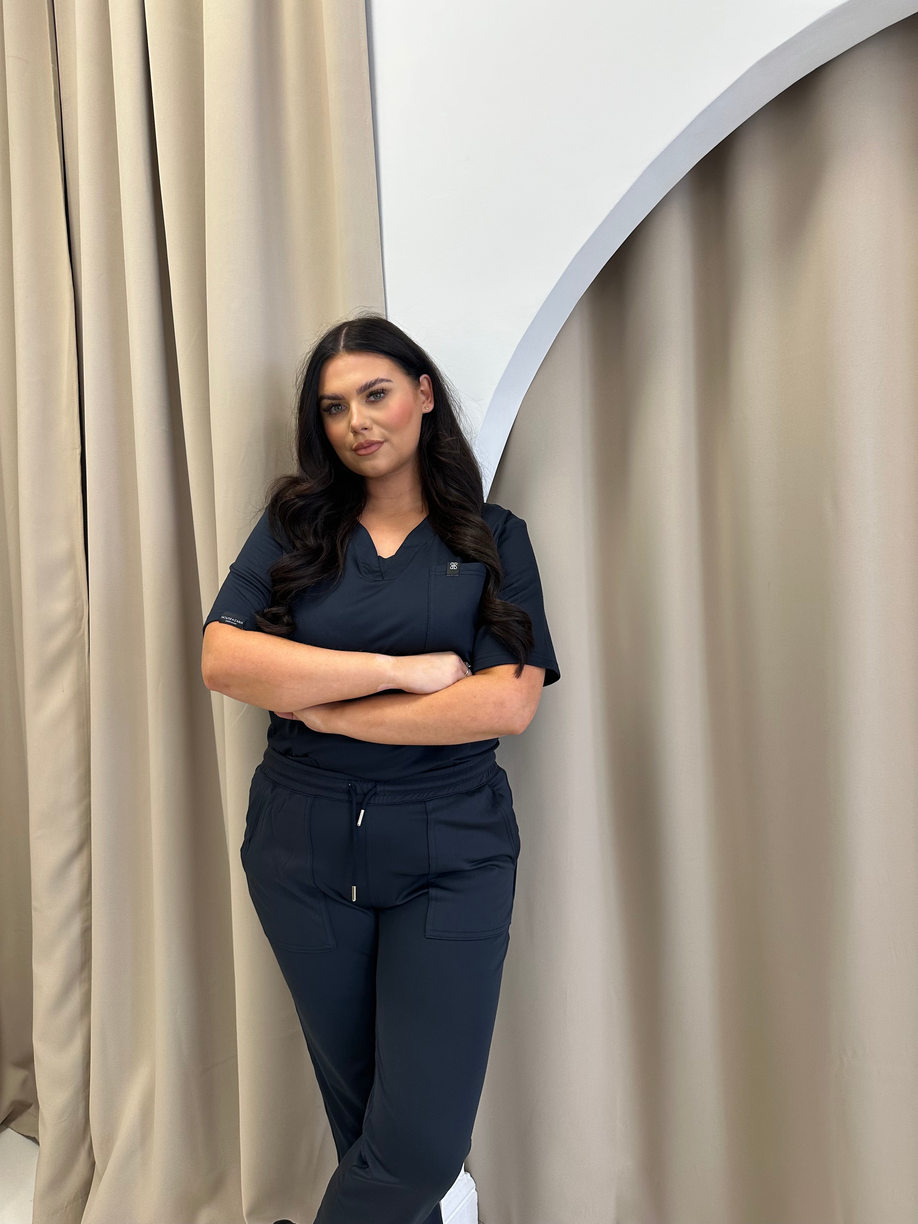 Natasha Ultimate Comfort Fleece-Lined Scrub Top