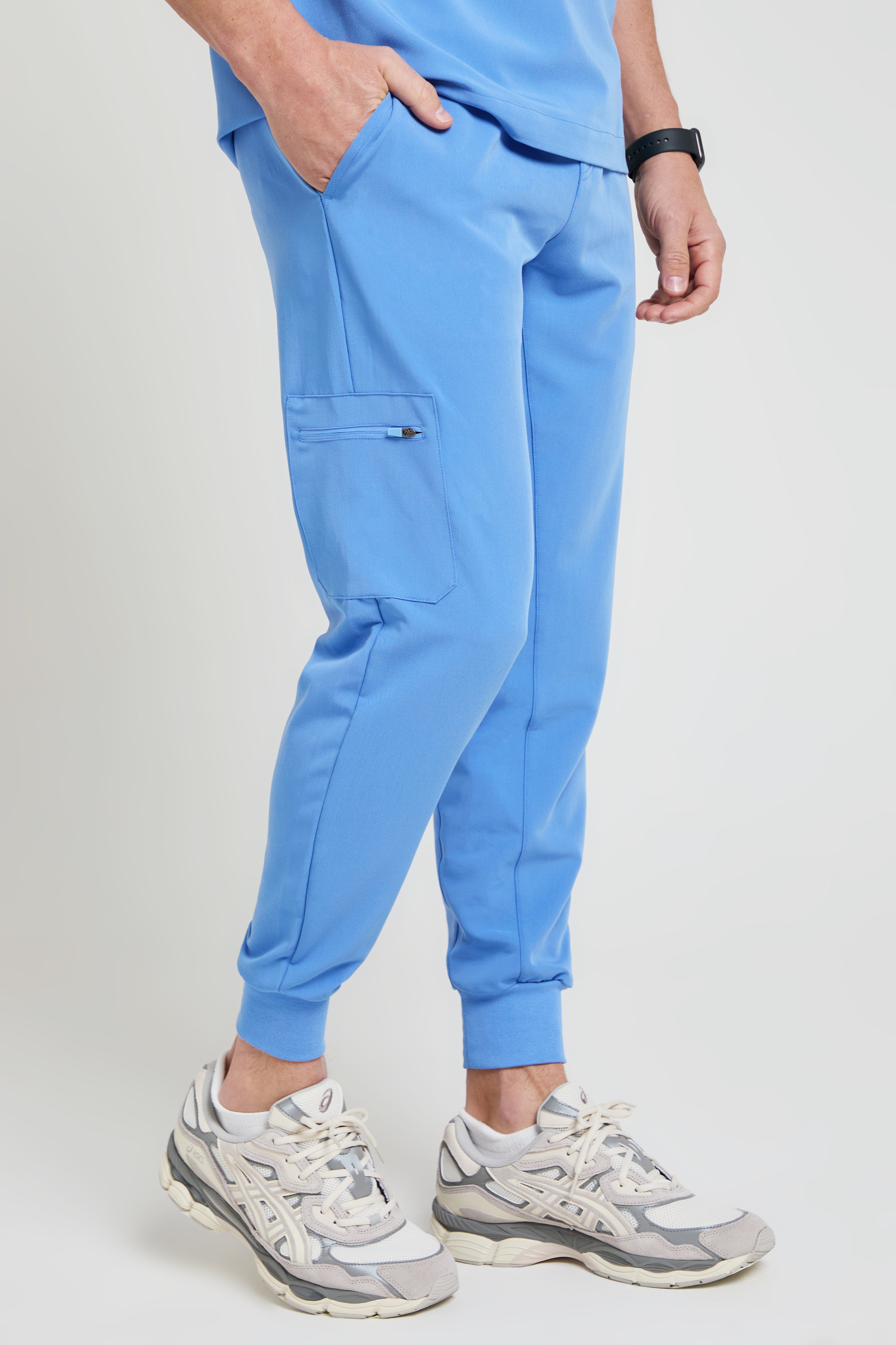 Ceil Blue Men's Jogger Scrub Pants