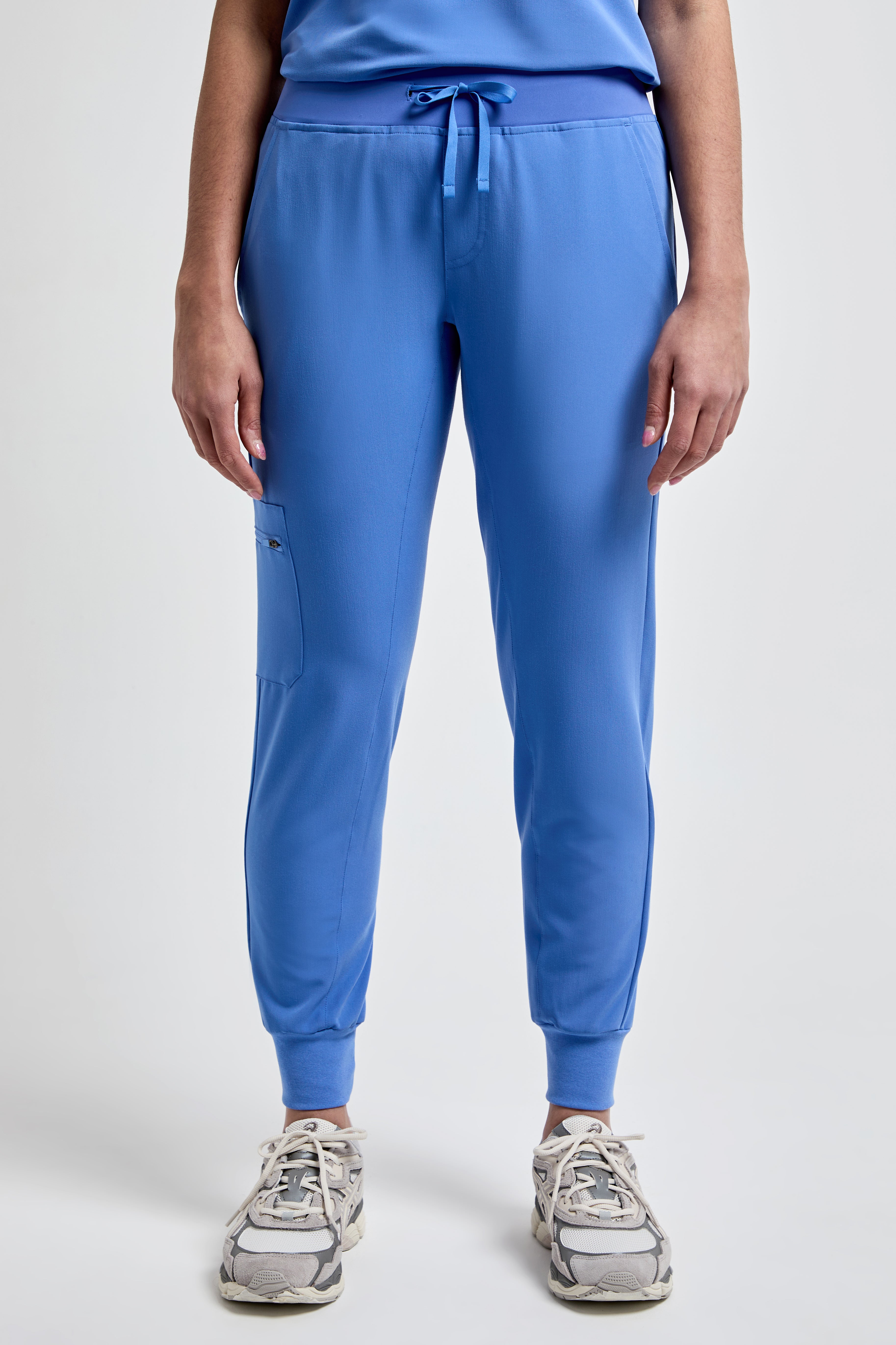 Women's Petite Ceil Blue Jogger Scrub Pants