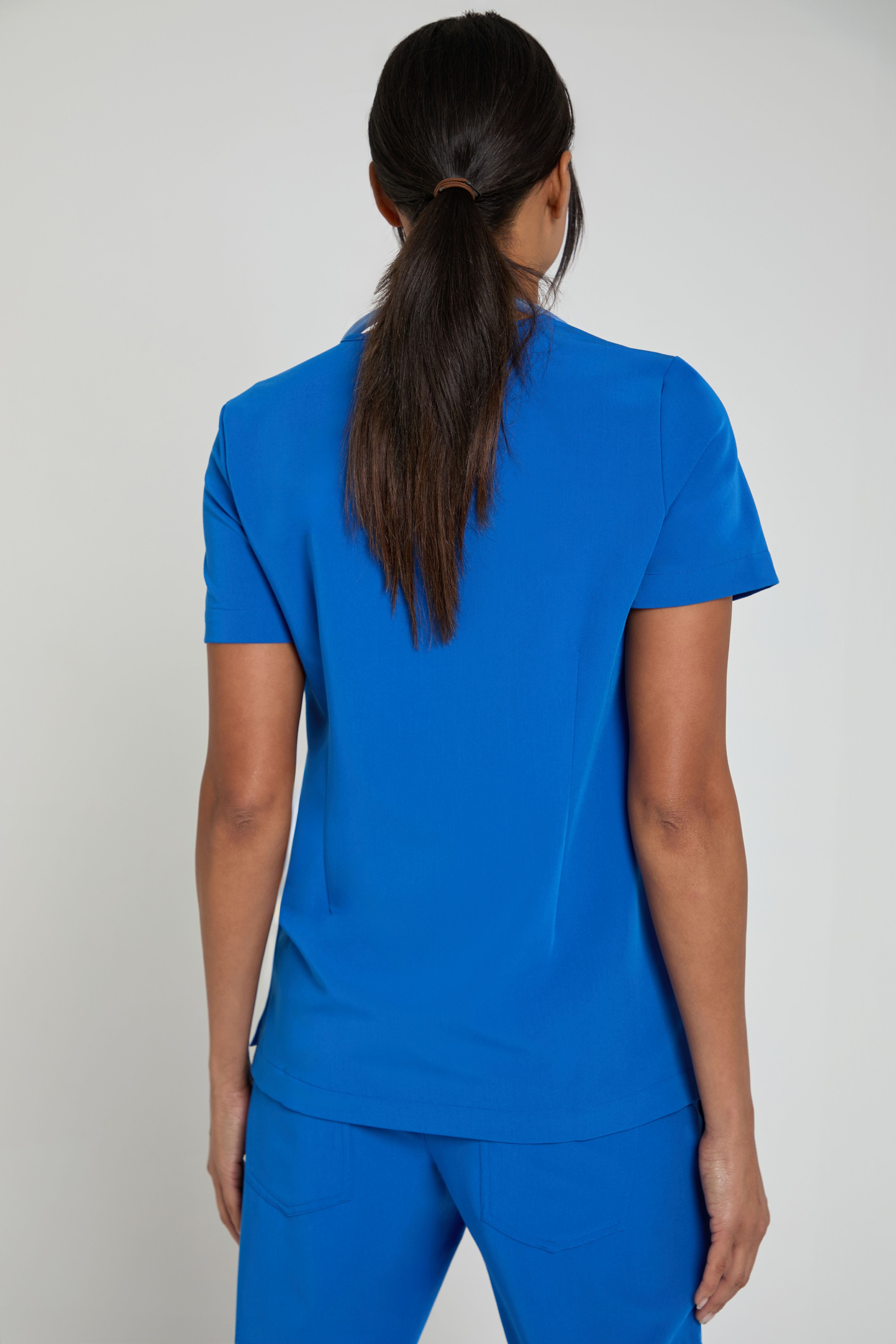 Women's One Pocket Scrub Top in Royal Blue
