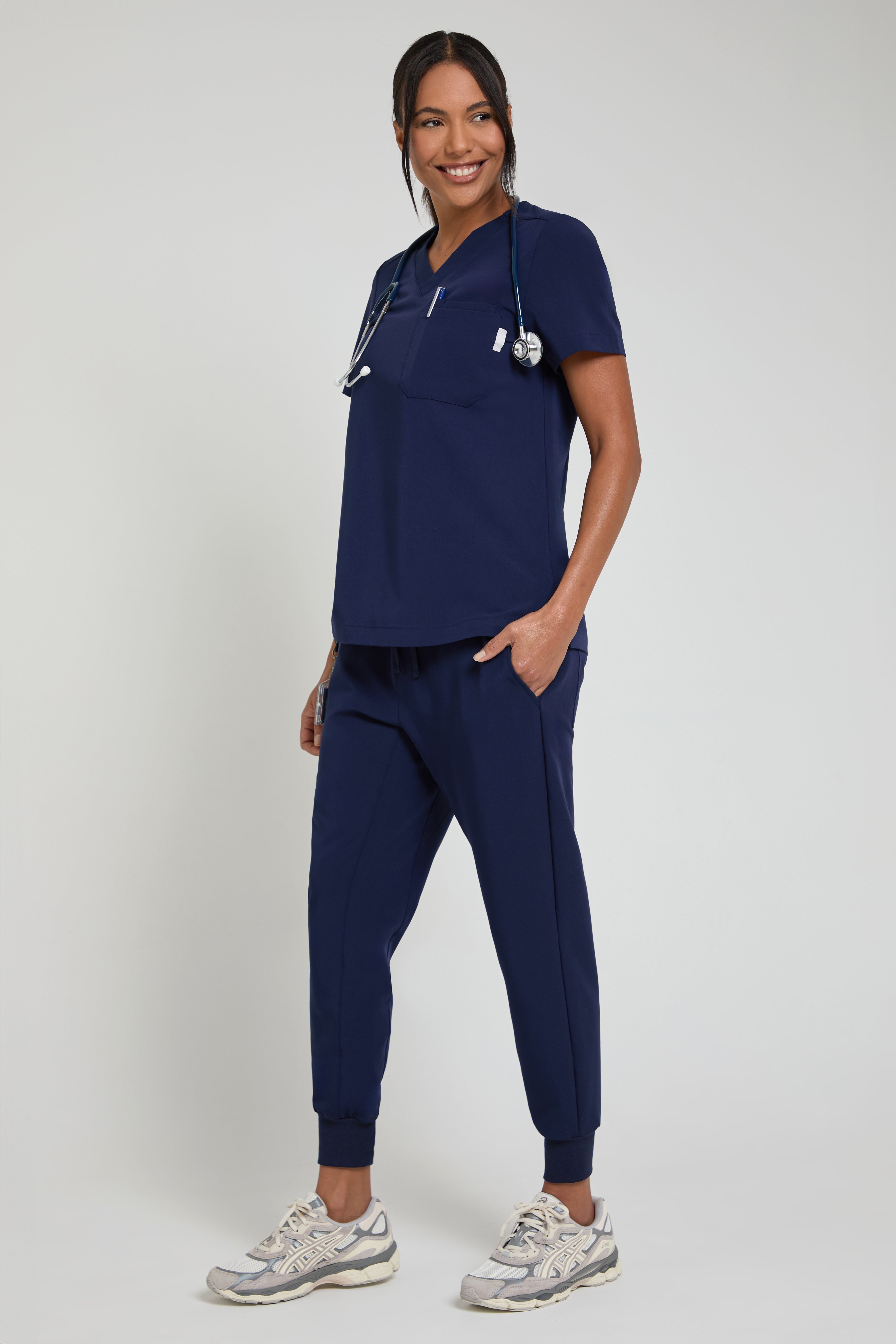 Navy Women's Jogger Scrub Pants